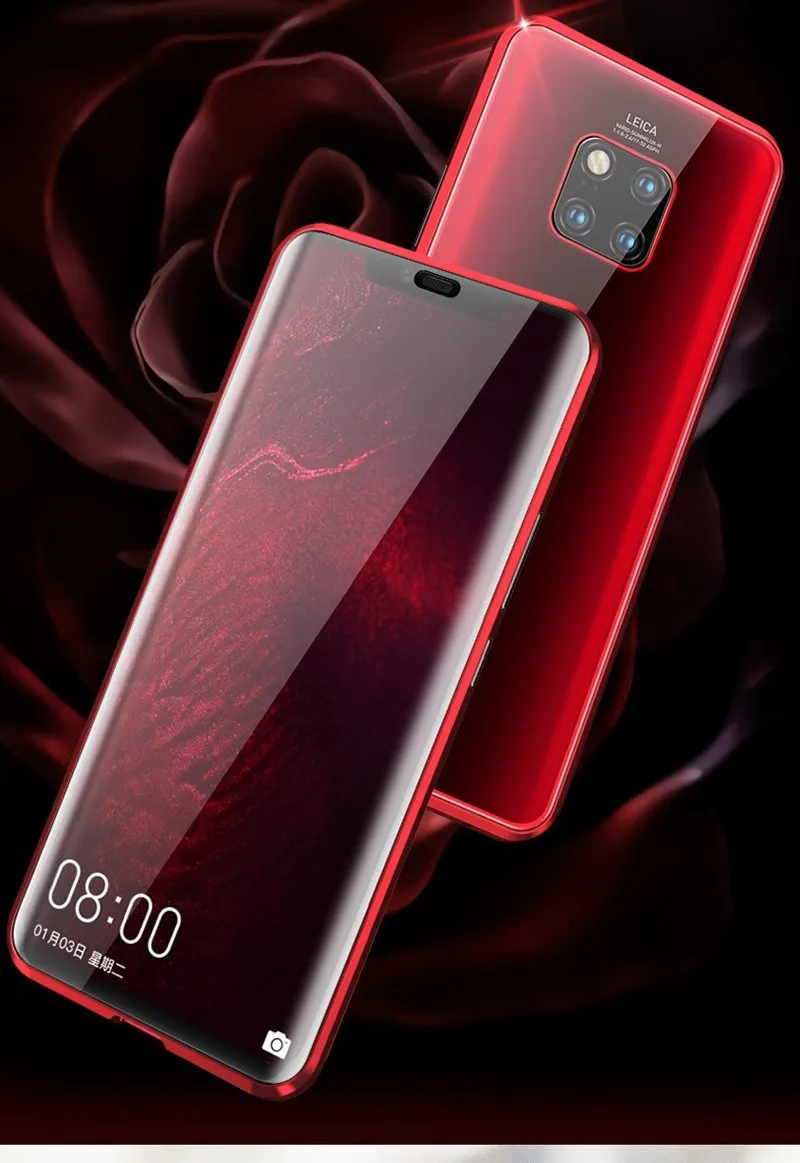 Tongdaytech магнитное закаленное стекло чехол для huawei P30 Pro 360 Защитный чехол s металлический чехол для P20 Pro Lite mate 20 Pro Casa