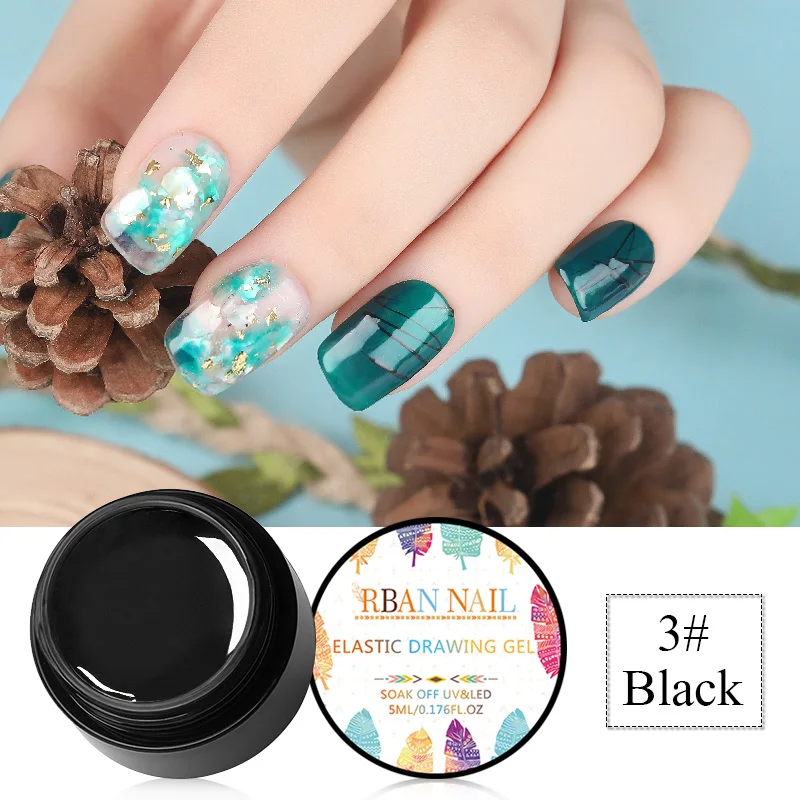 RBAN NAIL 5 мл паучий гель для рисования проволокой Гель-лак для ногтей точечный к линии живопись Гель-лак паук дизайн ногтей замочить УФ Гель-лак для ногтей