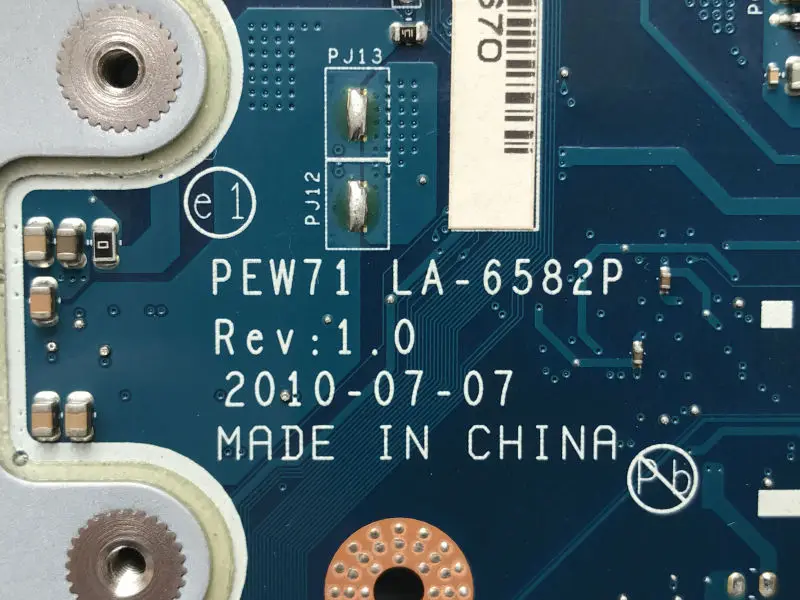 Высококачественная материнская плата PEW71 для ноутбуков ACER Aspire 5733 MBR4L02001 DDR3 HM55 PGA989