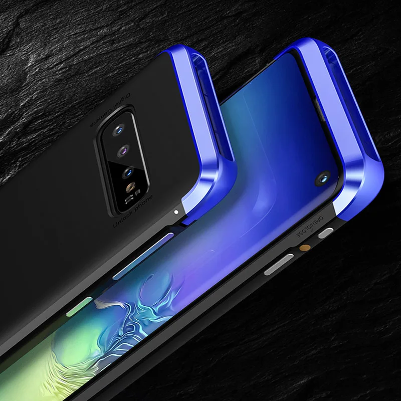 Противоударный металлический чехол-бампер для Samsung Galaxy S10 Plus S9 жесткий