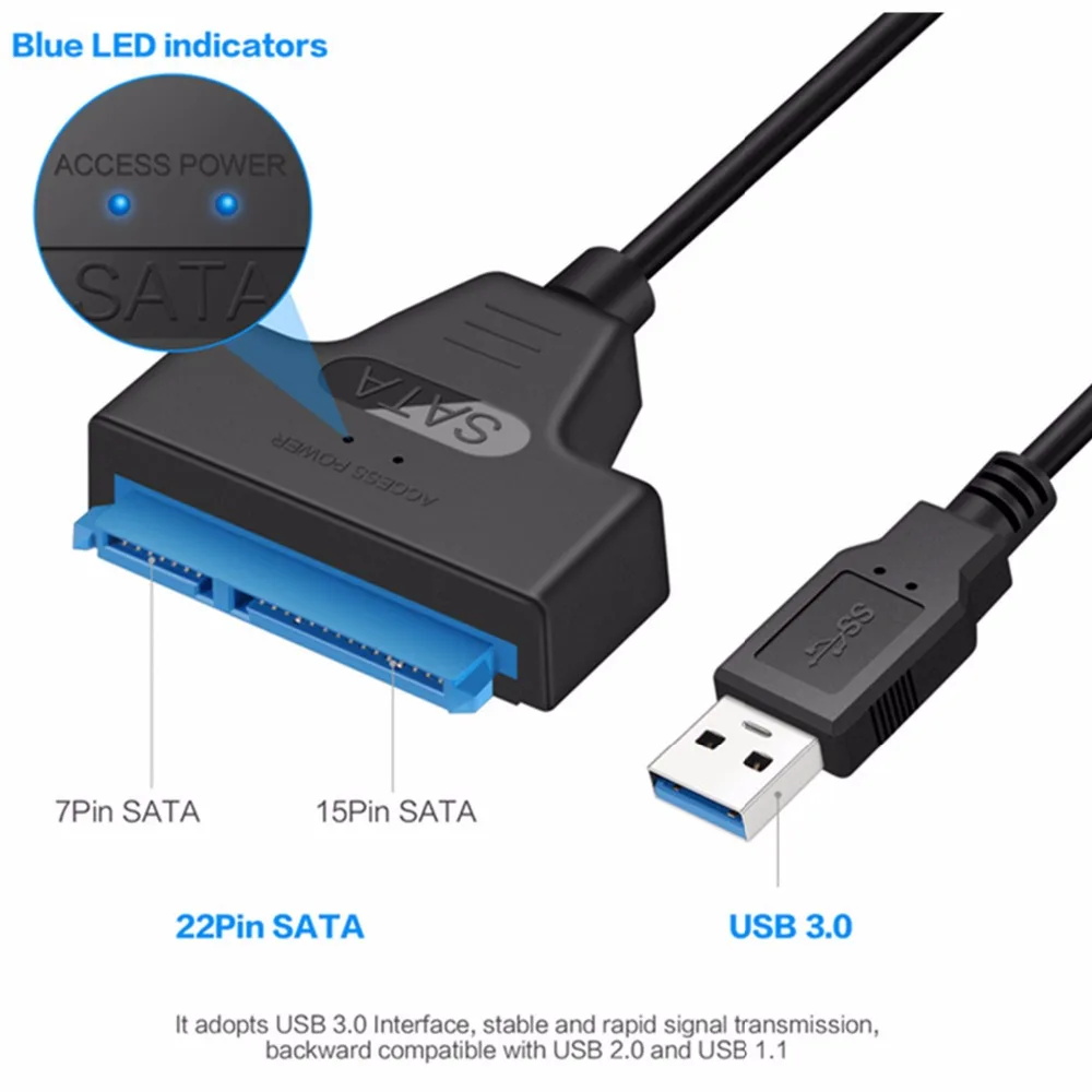 3 шт./лот супер Скорость USB3.0 для жесткого диска с интерфейсом SATA адаптер Внешний