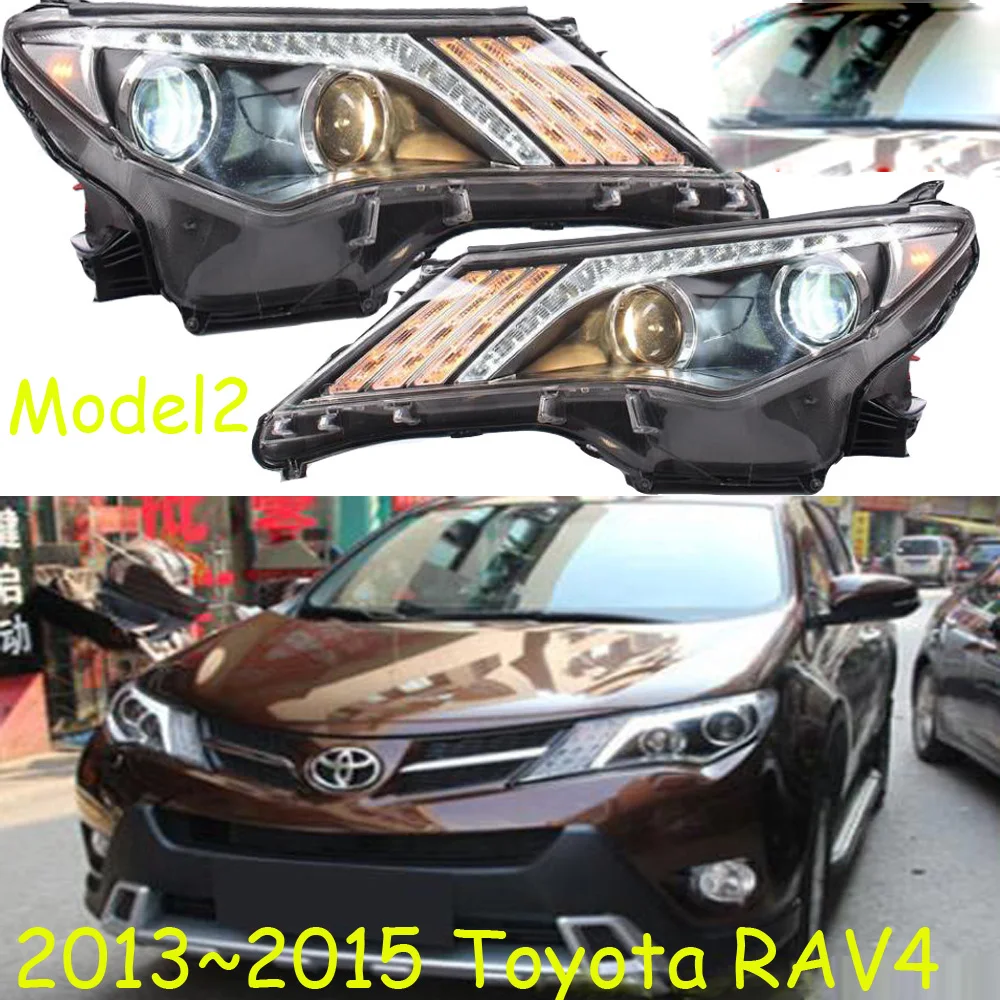 

car bumper rav 4 headlamp for Toyota RAV4 headlight 2013~2015y LED DRL car accessories HID xenon for toyota rav4 fog light