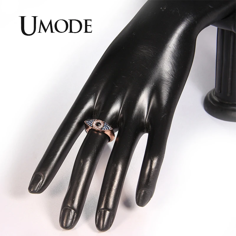 Кольцо UMODE женское круглое из розового и белого золота ювелирные Кольца
