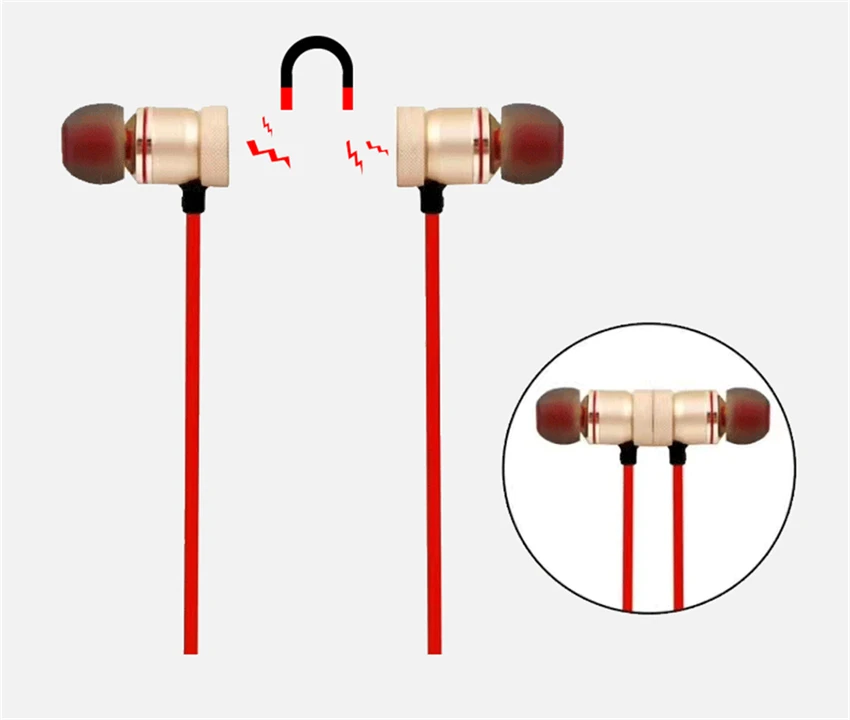 Магнитные bluetooth-наушники, Беспроводные спортивные наушники с защитой от пота, стереогарнитура для мобильного телефона, гарнитура