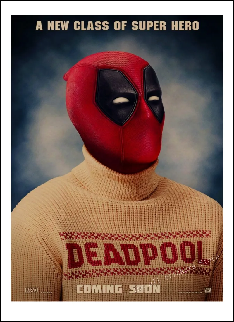 ВИНТАЖНЫЙ ПЛАКАТ marvel deadpool плакат настенные наклейки для детских комнат. Deadpool Marvel супергерой Ретро плакаты. Наклейки на стены. /807 - Цвет: 23