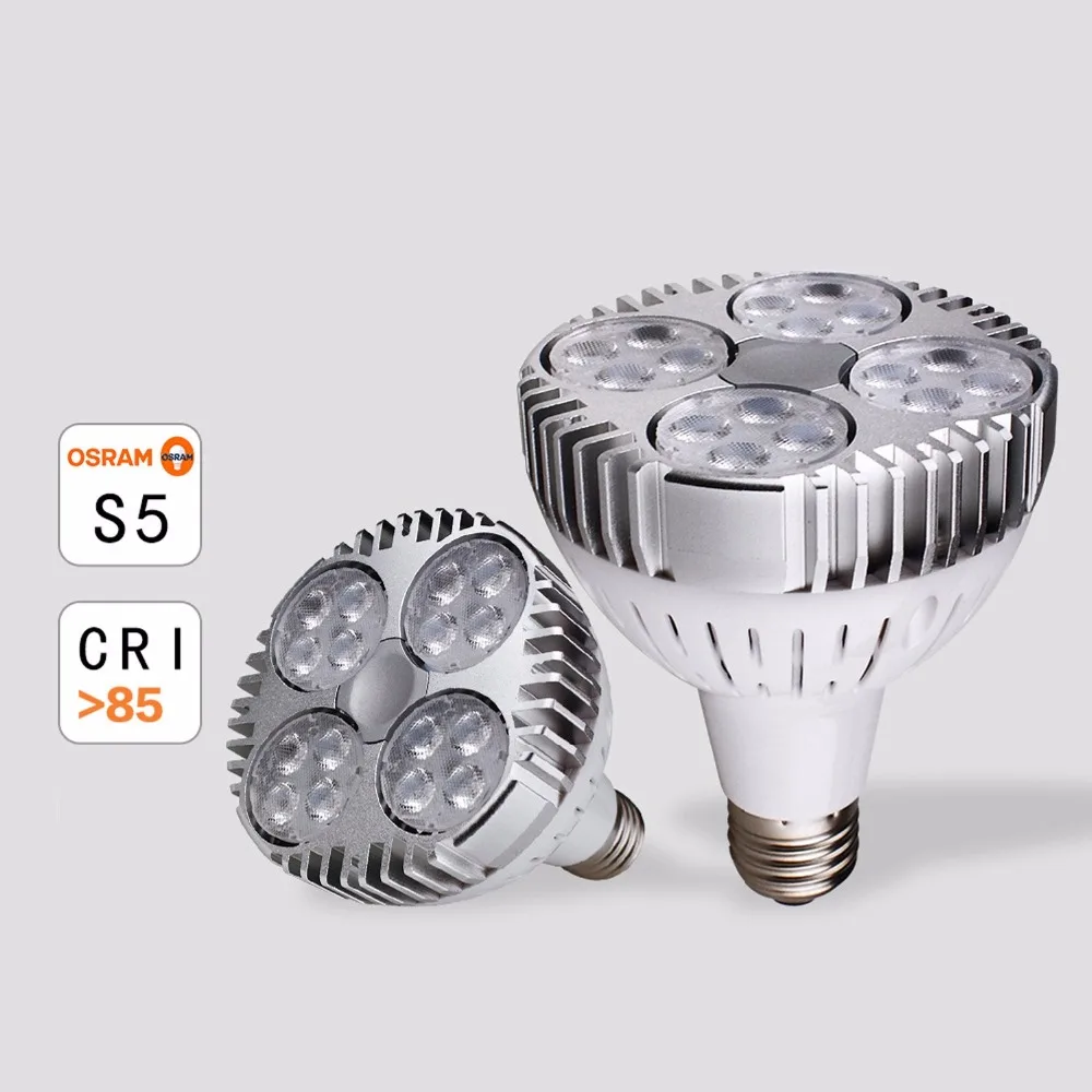 10 шт./лот E27 led par30 лампа 35 Вт Cree leds Par30 светодиодная сменная 70 металлическая
