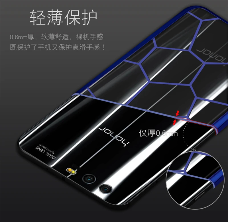 NEW Case For Huawei Honor 9 Transparent Ultra-thin Slim Silicone Anti-knock TPU Skin Soft Capa Protective Cover |