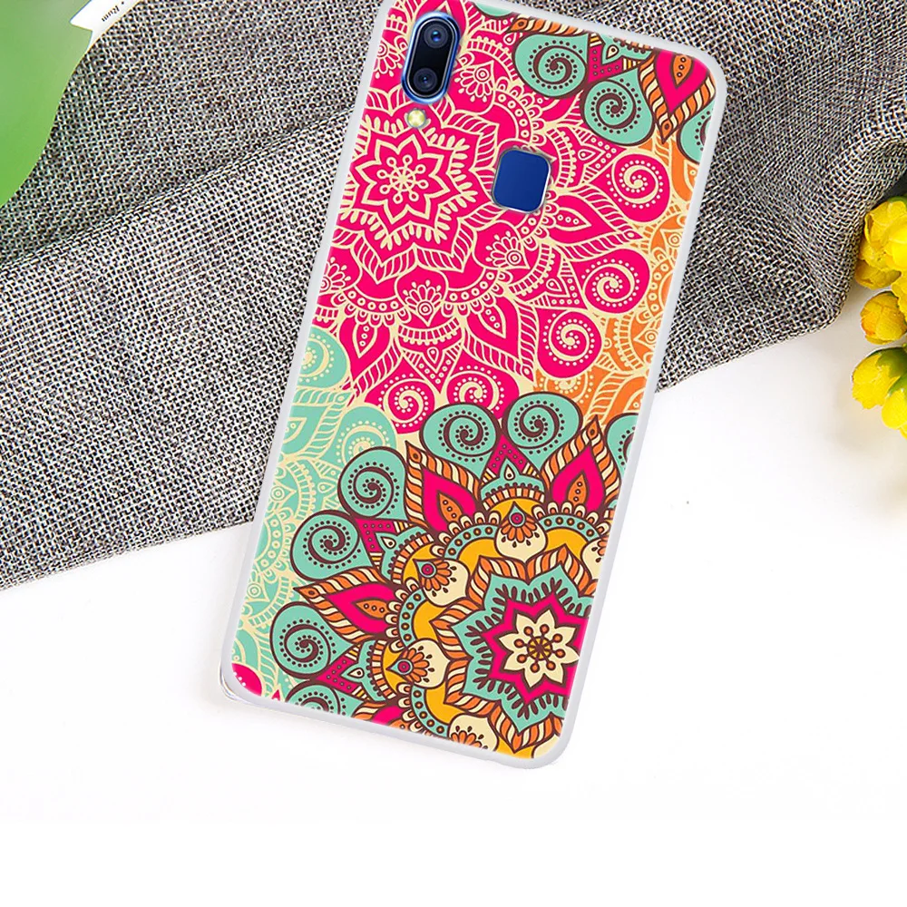 Цветной чехол с мультяшным дизайном для VIVO Z3i окрашенный телефона мягкое
