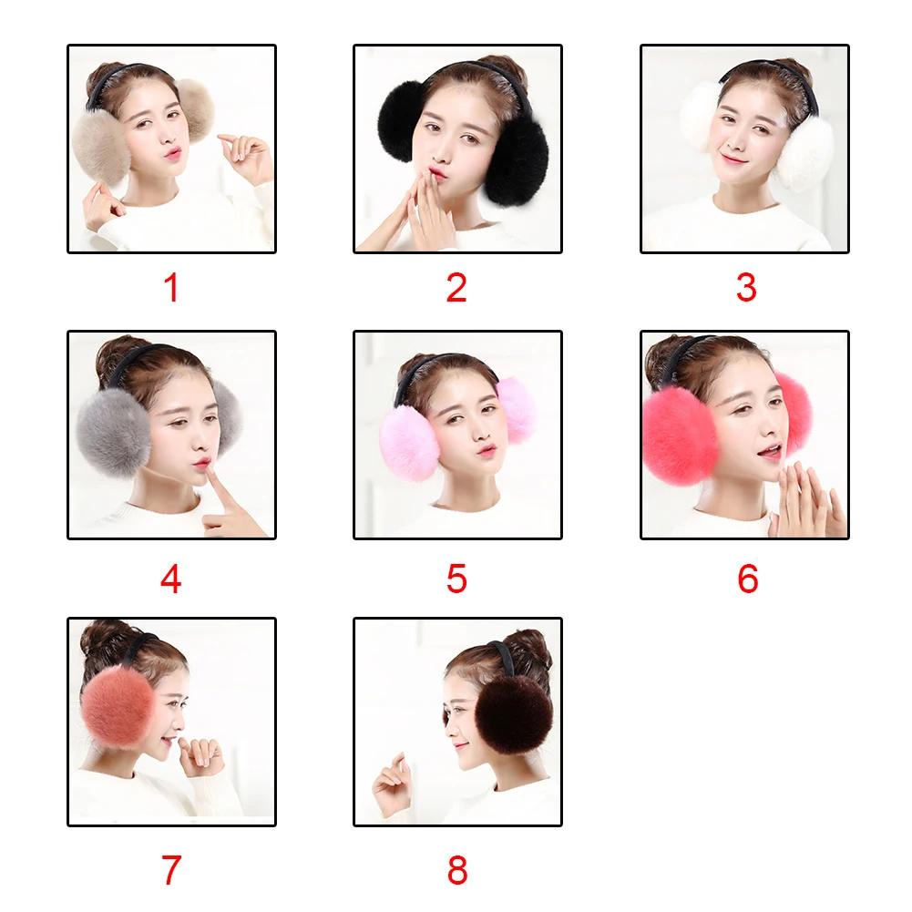 Прекрасный мех кролика зимние наушники уха Кэш теплые меховые зима комфорт для