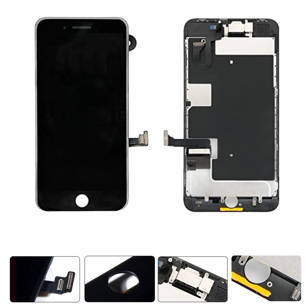 ЖК дисплей роскошный костюм дигитайзер полная сборка для iphone 8 Plus 3D сенсорный