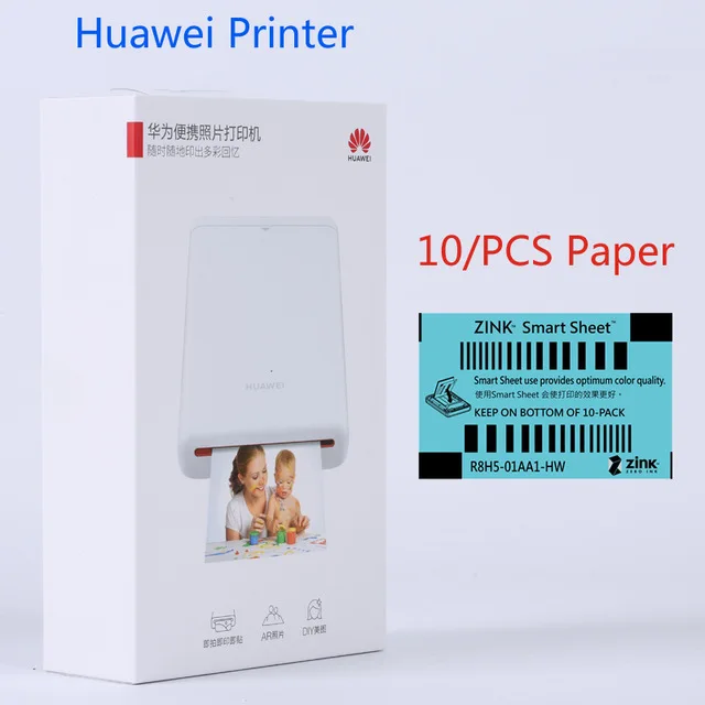 Huawei Printer huawei мини-фотопринтер AR принтер Zink портативный карманный Bluetooth принтер для iOS Android телефон DIY Share 500 мАч CV80 - Цвет: Huawei Printer