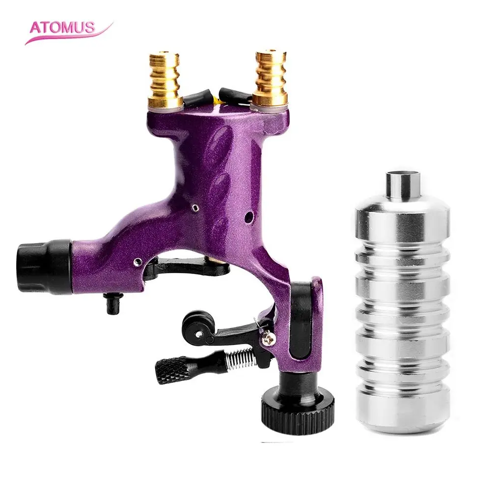 purple Фирма atomus 1 комплект Стрекоза тату машина Татуировка ручка Maquina De Tatuagem 6 цветов дополнительно Para татуар пистолет аппарат для тату - Цвет: purple