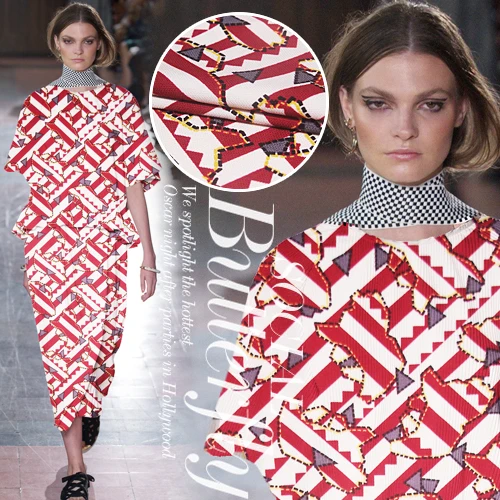 

Geometric triangular abstract image printing fashion fabric dress polyester fabric wholesale clothing cloth