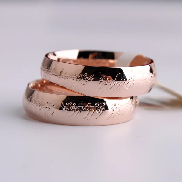 Выгравированное слово цвета розового золота кольца с цепочками из бисера 316L