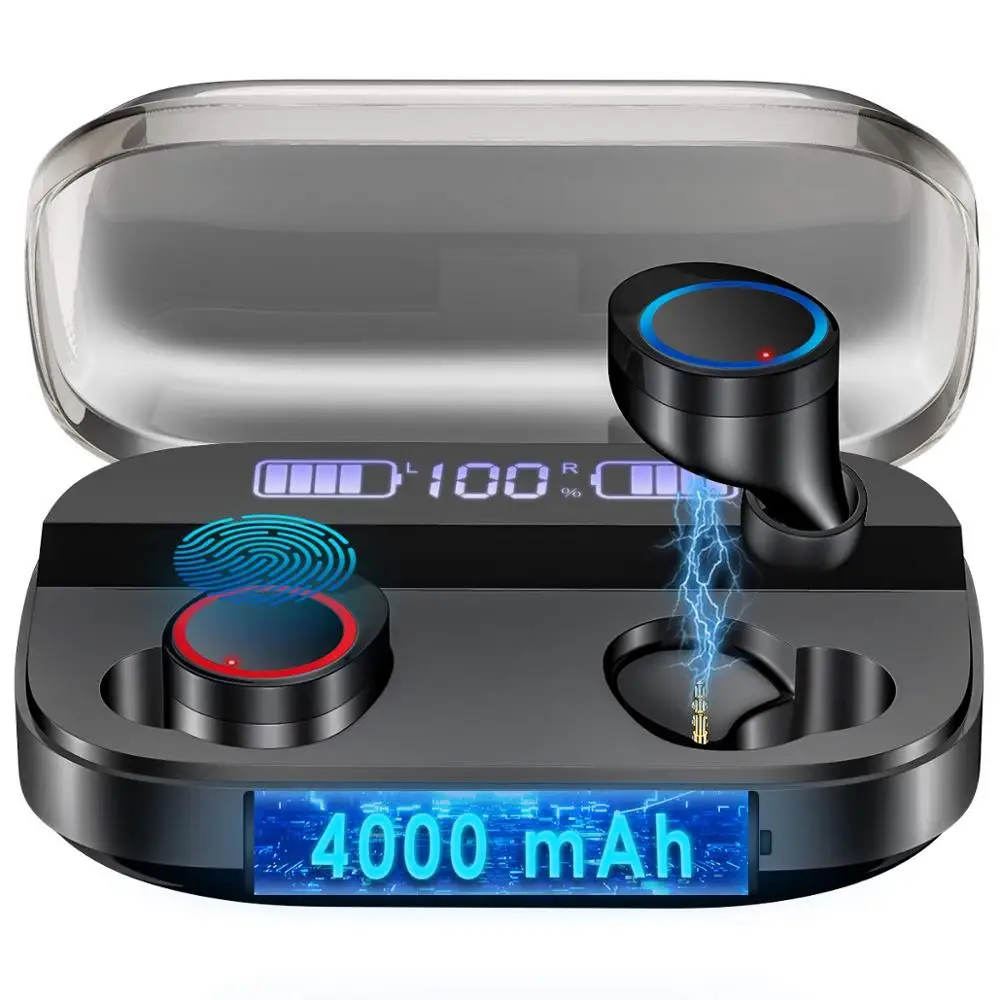 TWS беспроводные Bluetooth наушники V5.0 с сенсорным управлением спортивные беговые