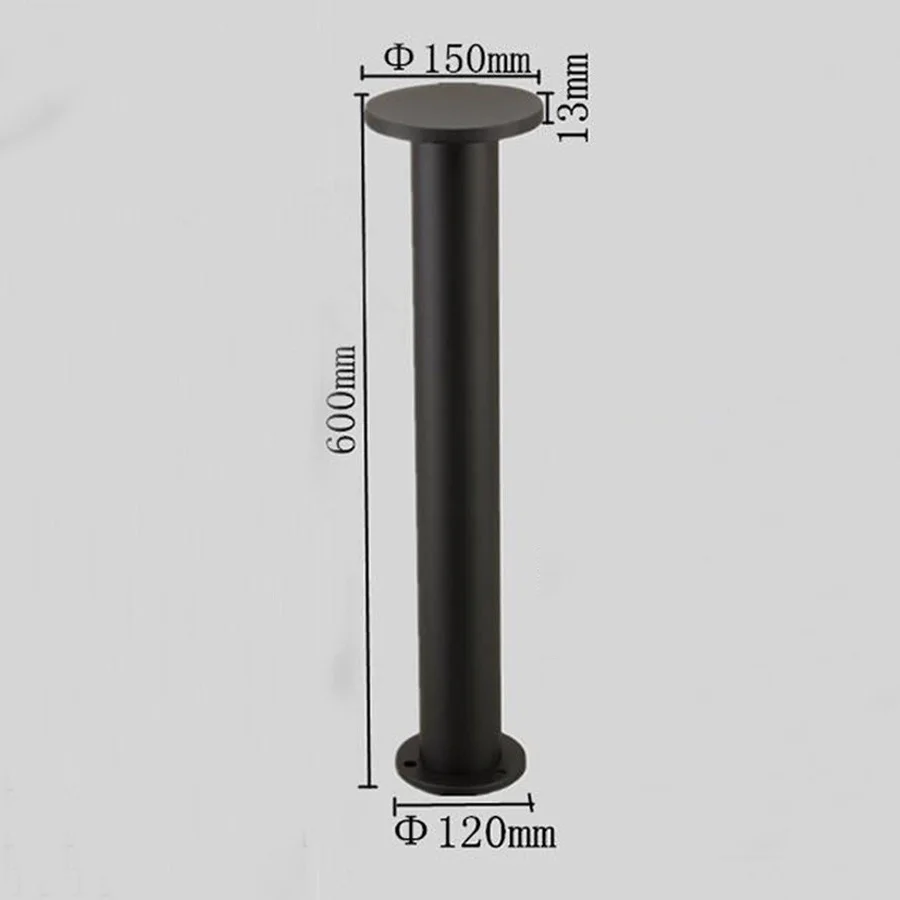 

Thrisdar 10W Outdoor Waterproof LED Bollard Lawn Light 30/60cm Aluminum Landscape Garden Pathway Villa Lawn Pillar Light