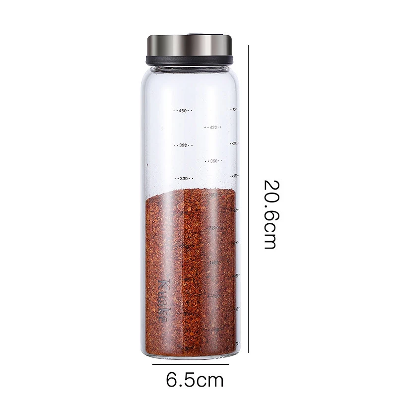 Moisture-proof Spice Jar Salt and Pepper Tank Kitchen Glass Sealed Condiment Box Spice Container Household Oil Jam Honey Bottle