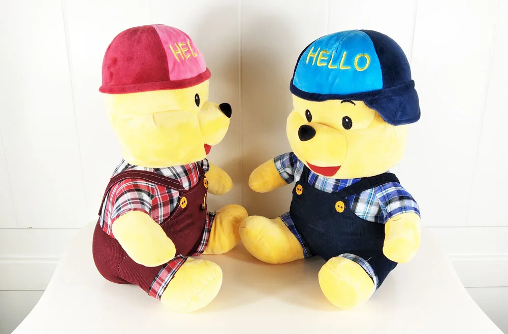 Детские плюшевые мягкие игрушки медведь с шапочкой Детский Рождественский