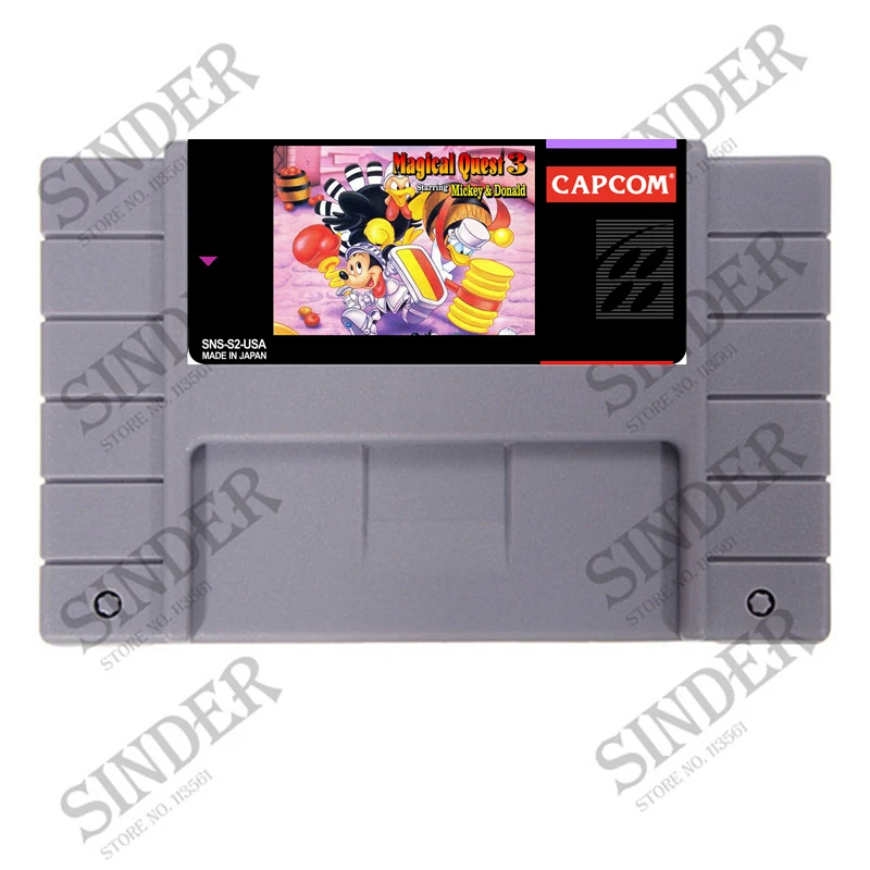 

Mickey to Donald - Magical Adventure 3 Good Quality 16 bit Big Gray Game Card For NTSC Game Player