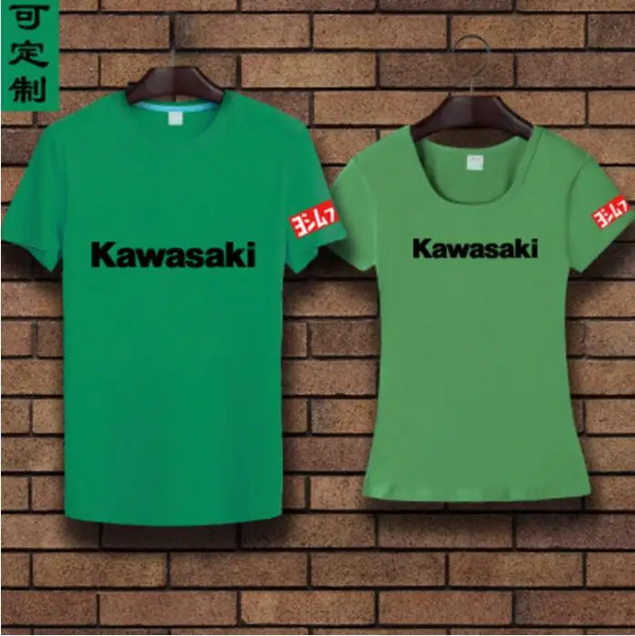 Мотоциклетная футболка Kawasaki из чистого хлопка с коротким рукавом MOTOGP |