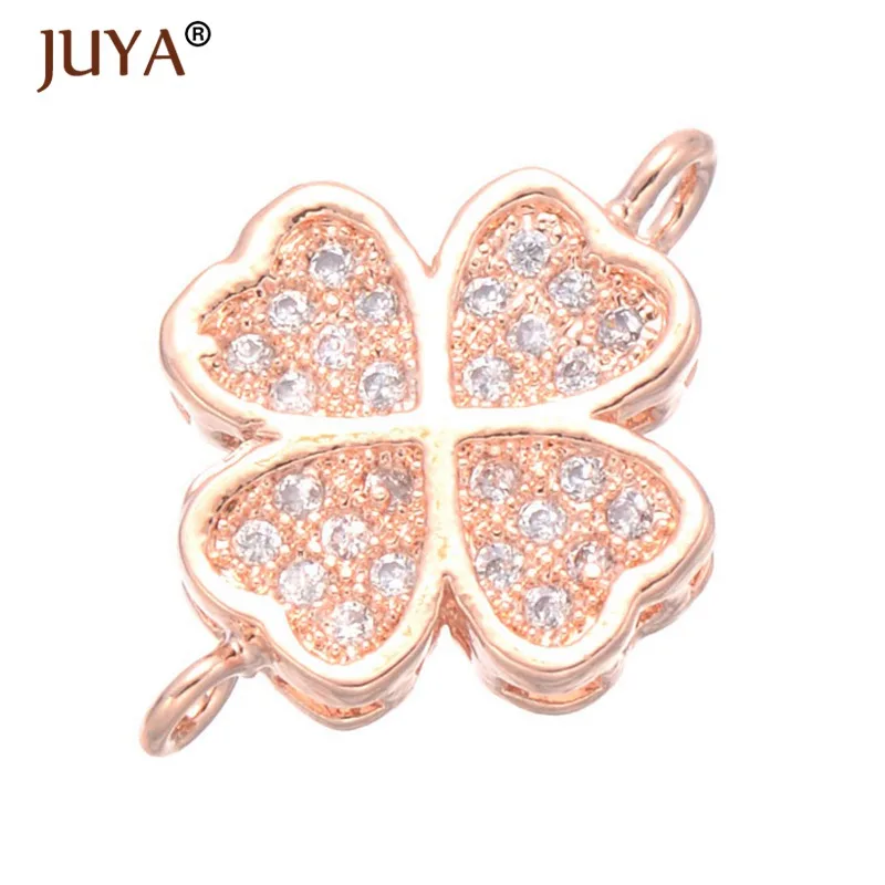 rose gold 4 pcs Стразы с кристаллами, Круглый соединитель Karma Infinity, сделай сам, браслет, серьги, фурнитура, круглые соединители для изготовления ювелирных изделий, 4 шт - Цвет: rose gold 4 pcs