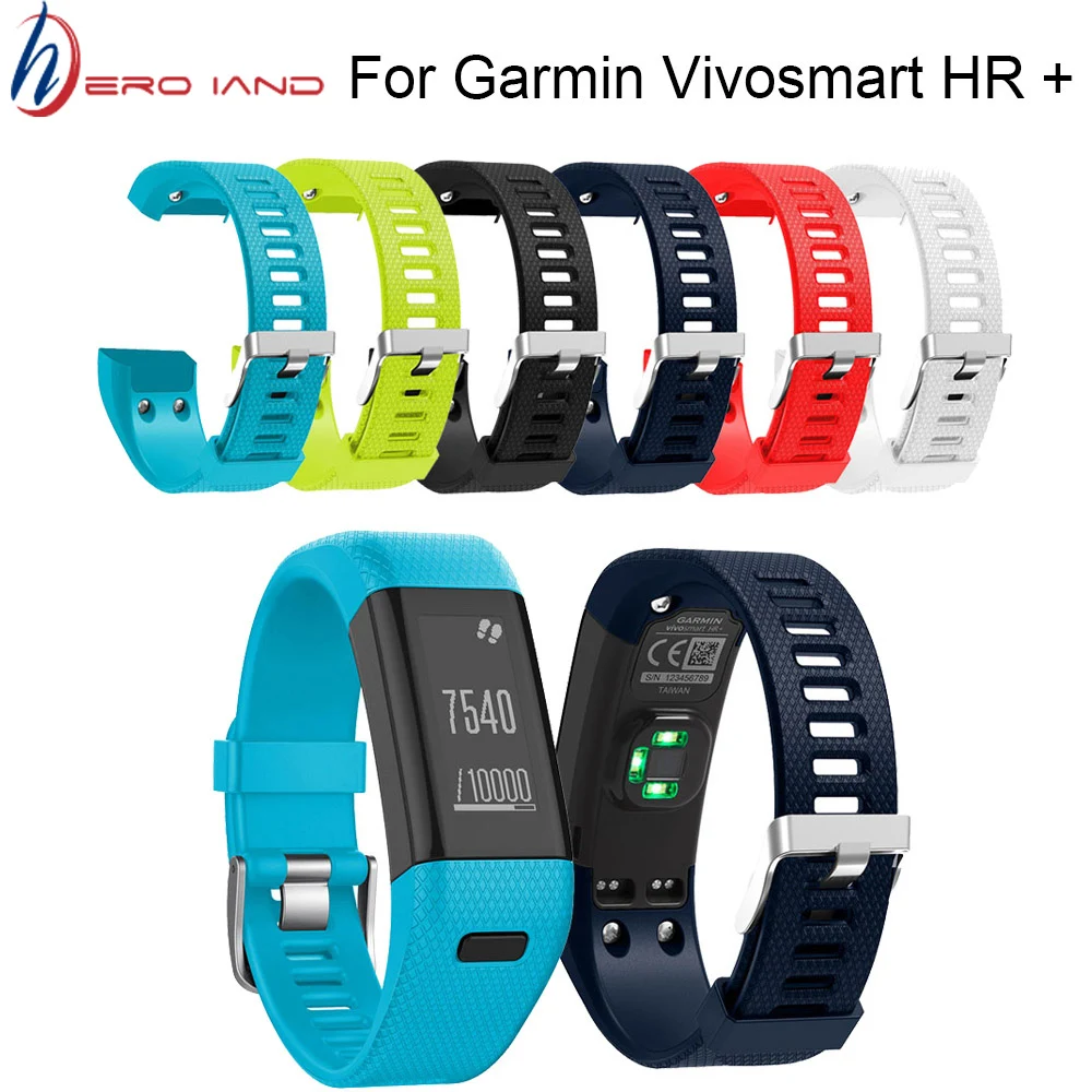 

Hero Iand For Garmin Vivosmart HR+ Replacement Soft Silicone Bracelet Sport Strap WristBand Accessory Drop Shipping
