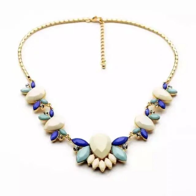 Collier Femme массивное ожерелье для женщин цветок колье ожерелье s& Кулоны ожерелье Макси Mujer Kolye ювелирные изделия Bijoux - Окраска металла: Color 1