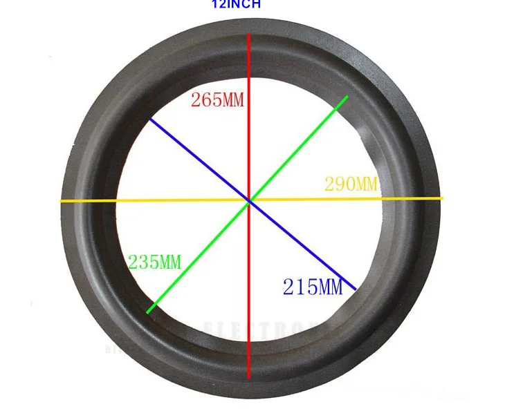 10 шт./лот 4 ''5'' 6 ''8'' 10 ''12' 15' 4 дюйма 6 дюймов 12 дюймов кольцо из вспененного материала для динамика боковой бас громкий динамик ремонтная часть - Цвет: 12Inch