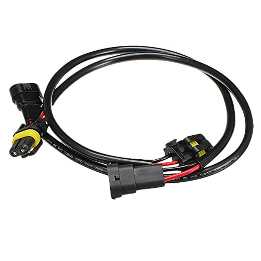 2 шт. HID Xenon силовой кабель Разъем удлинитель линейный провод Жгут адаптер балласты гнездо Play N Plug H1 9005 9006 H11 HB3 HB4