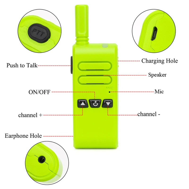 CallToU Walkie Talkie детский двухсторонний радиоприемник приемопередатчик портативный