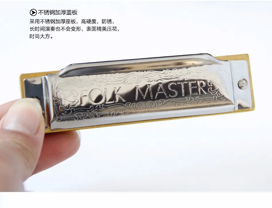 10 отверстий Ключ C музыкальный инструмент Suzuki Folkmaster 1072-C Стандартный Начинающий диатонический Блюз губная гармоника Gaita