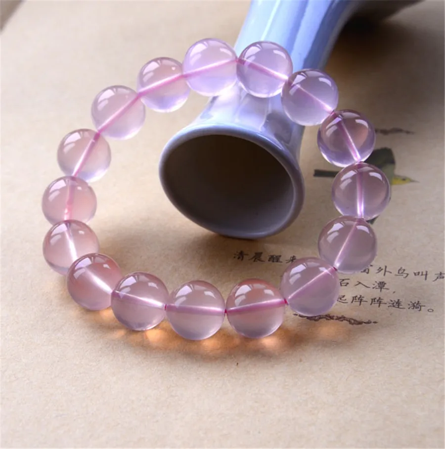 7 мм 14 настоящий розовый звездный свет натуральный кристалл кварцевые браслеты