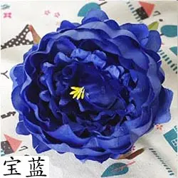 Royal Blue Лот 10 шт. 12 см Искусственный цветок пиона головы DIY Свадебные стены поддельные цветы день рождения товары для украшения дома и сада Флорес - Цвет: Royal Blue