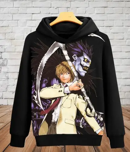 Толстовка с капюшоном для мужчин и мальчиков японский аниме смерти|death note hoodie|hoodies