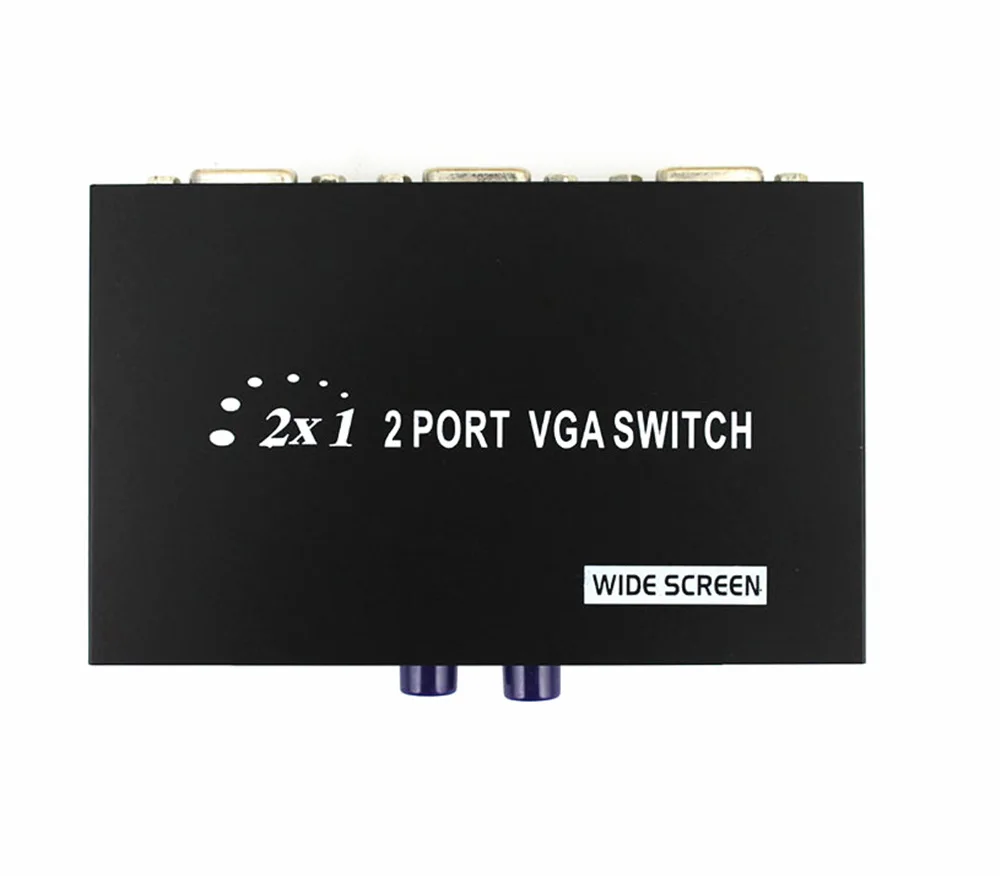 Профессиональная Горячая 1 шт. 2 порта HD VGA SVGA распределительный переключатель