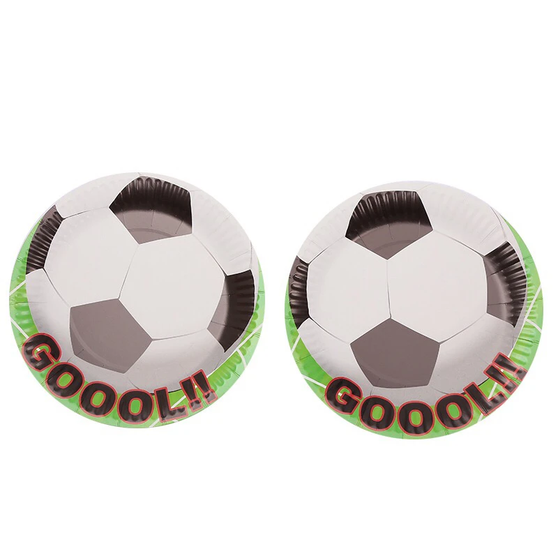 1bannar+10invitation card+10spoons+10forks+10cups+10plates football disposable Birthday Party DecorationParty Supplies | Дом и сад