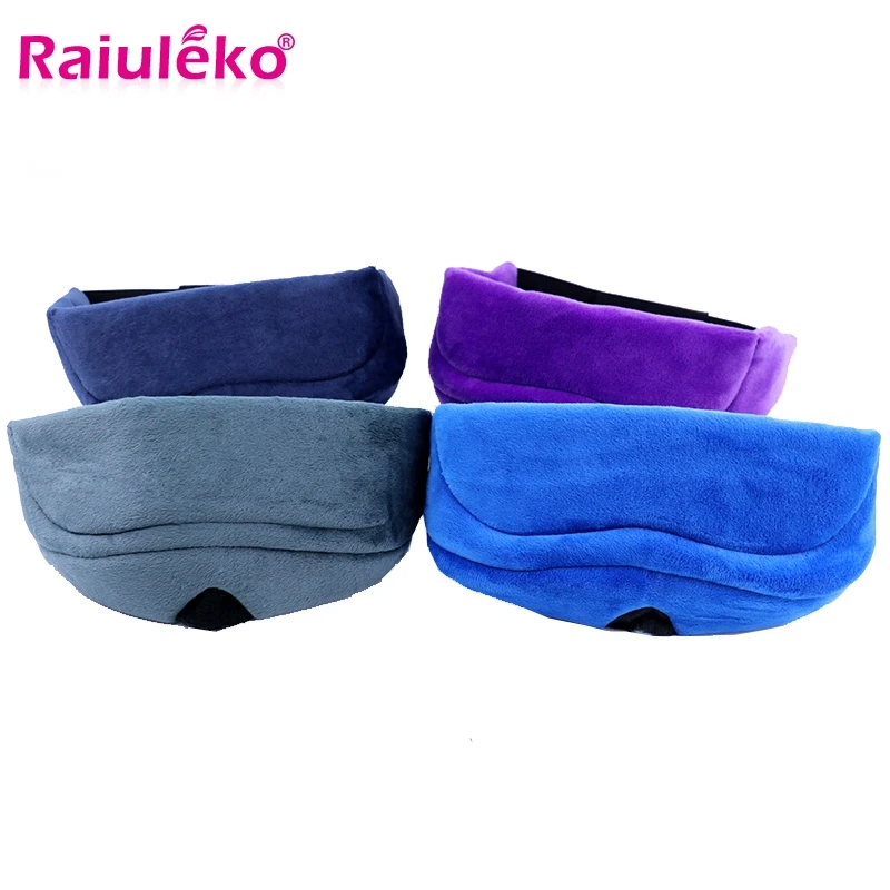 Удобная 3D маска для сна повязка на глаза с затычками ушей дорожная мягкая