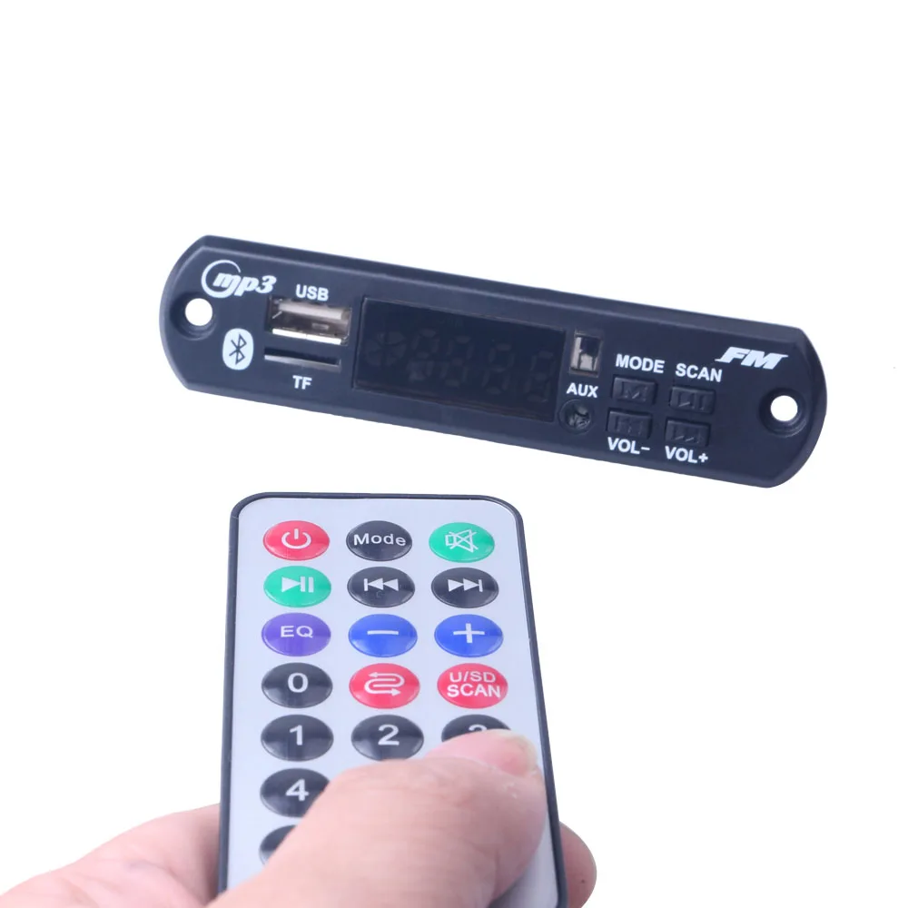 Elistooop автомобильный аудио USB TF FM радио модуль беспроводной Bluetooth 5V 12V MP3 WMA декодер