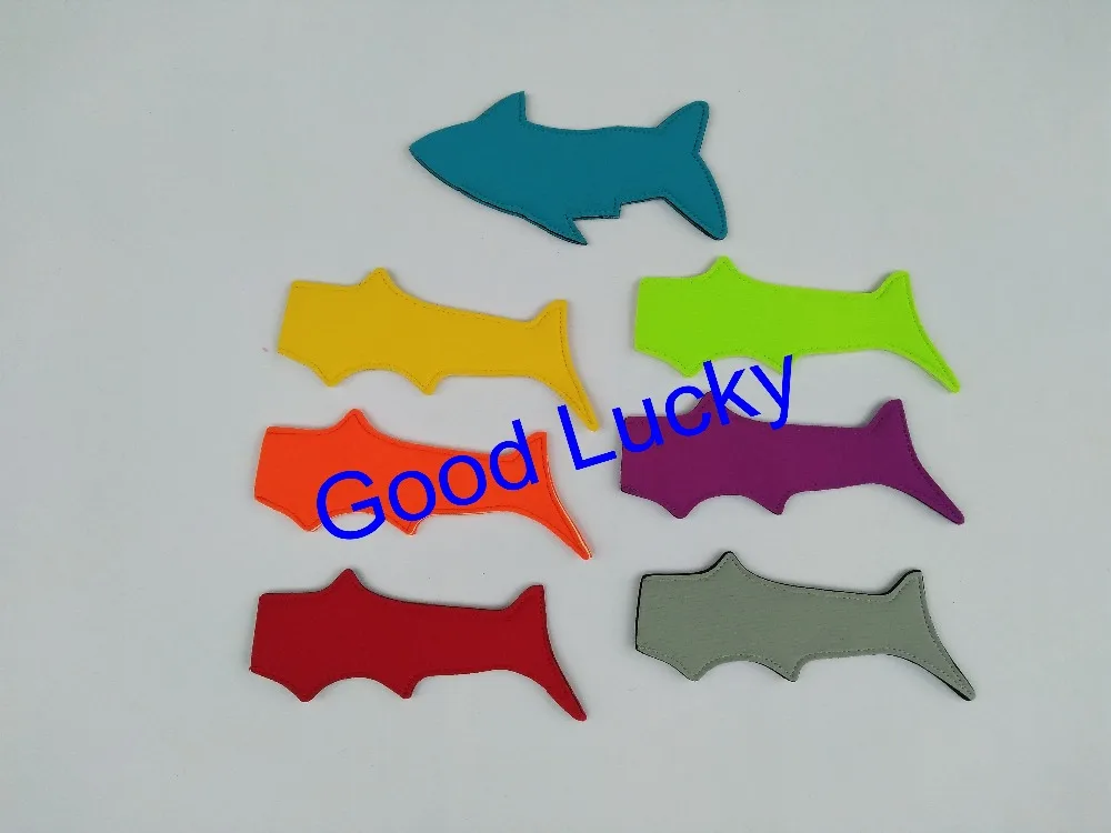 100pcs/lot free shipping wholesale Blanks shark tail Popsicle Holders Neoprene sleeves Ice cooler case mixed colors | Дом и сад