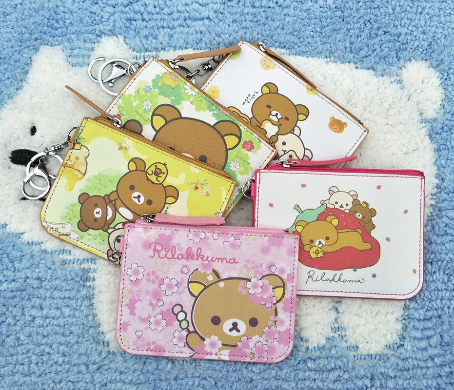 Кошелек из искусственной кожи с рисунком медведя Rilakkuma мини кошелек отделением