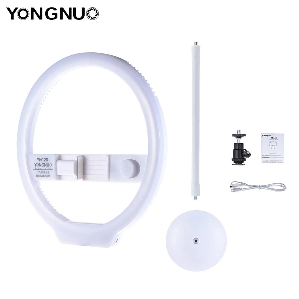 YONGNUO YN128 селфи кольцо свет камера фото студия телефон 128 светодиодный кольцевой 3200