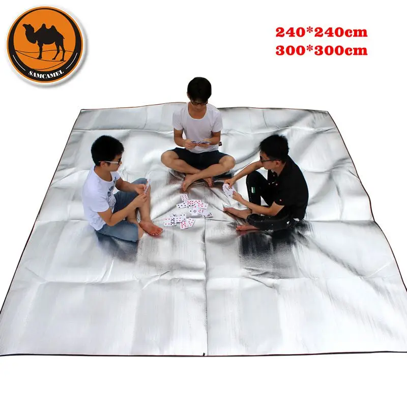 

240*240cm,300*300cm double sided aluminum film dampproof pad, aluminum foil cushion, outdoor camping tent
