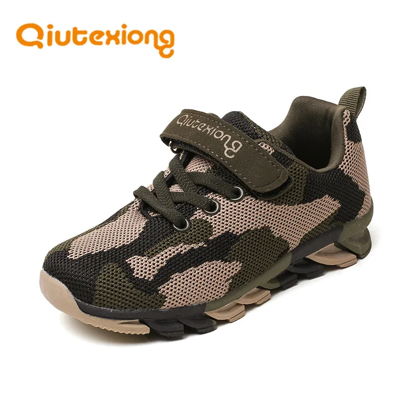 QIUTEXIONG Trainer Children Running Shoes Kids Sneaker Boys Casual For Girls Footwear Sport Breathable Fashion Mesh | Детская одежда и