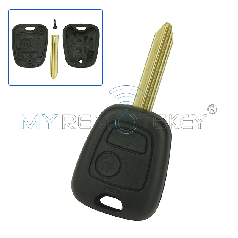 

Remote car key shell case cover 2 button SX9 key blade for Citroen C2 C3 C5 Xsara for Peugeot 106 206 Remtekey