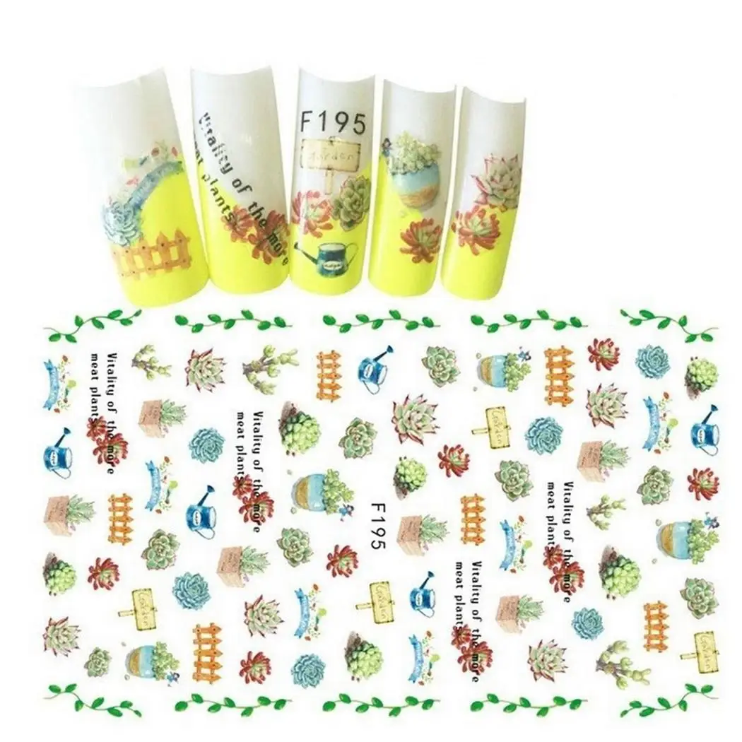 50 листов красивые цветы украшения для ногтей своими руками наклейки s водяные