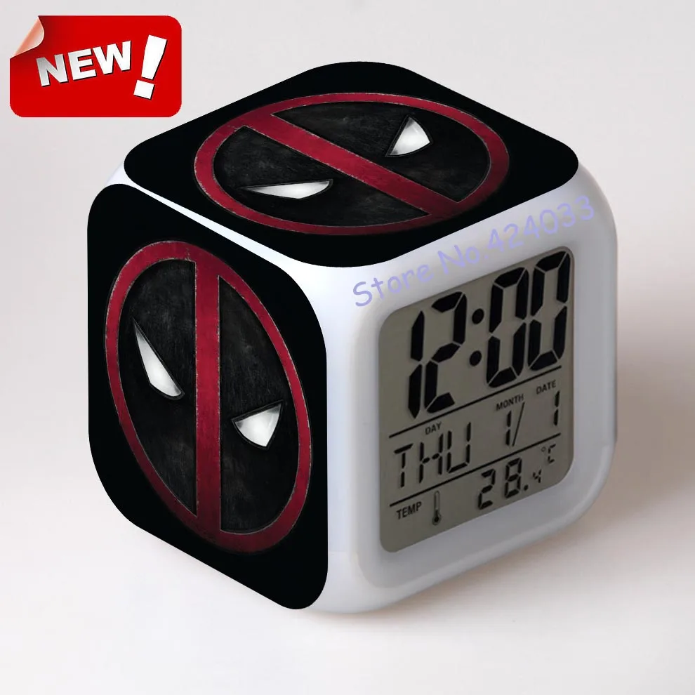 Дэдпул Часы электронный стол Цифровой klokken Orologio Digitale часы Relogio де меса Wake Up Light