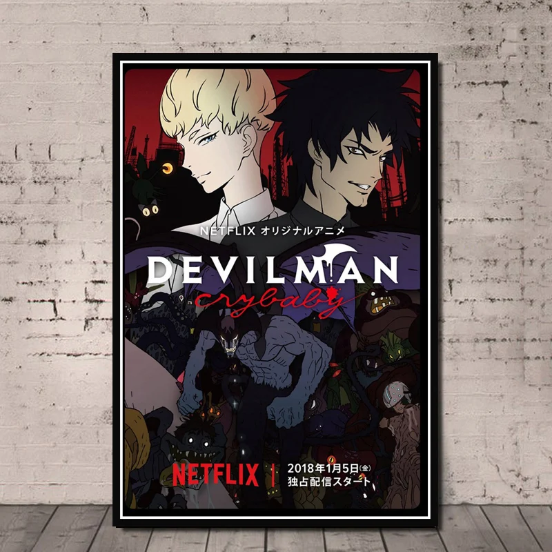Лидер продаж рисунок Devilman Crybaby из японского аниме комикс картина маслом на холсте