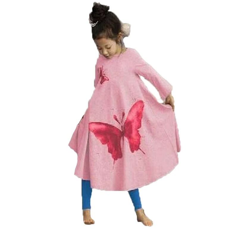 Girl Dress baby Clothes Family kids dresses for girls toddler princess butterfly Autumn Fashion 2017 Kids Girls Children | Детская