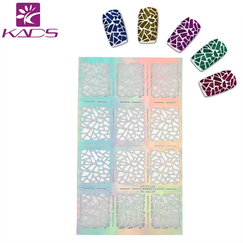 KADS New Fashion Geometric Shaped Nail Transfer Stickers Nail Water Decals Beauty Decorations Nail Tools Women Girls Love