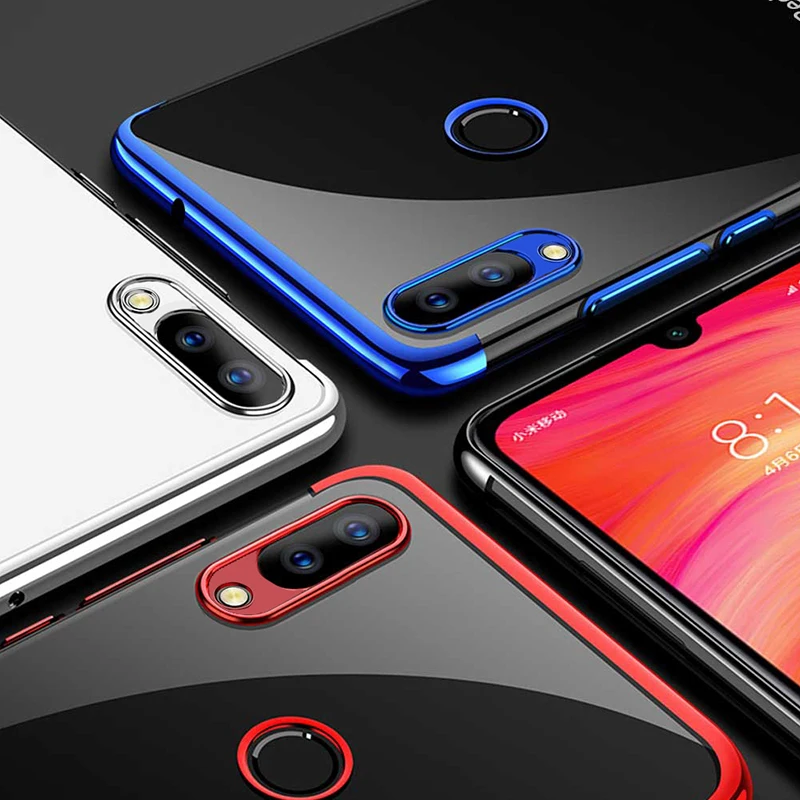 Hacrin чехол для Xiaomi Redmi 7 Прозрачный Бампер ТПУ Силиконовый противоударный |